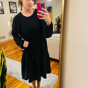 SHEIN Classic Black Long Sleeve Dress